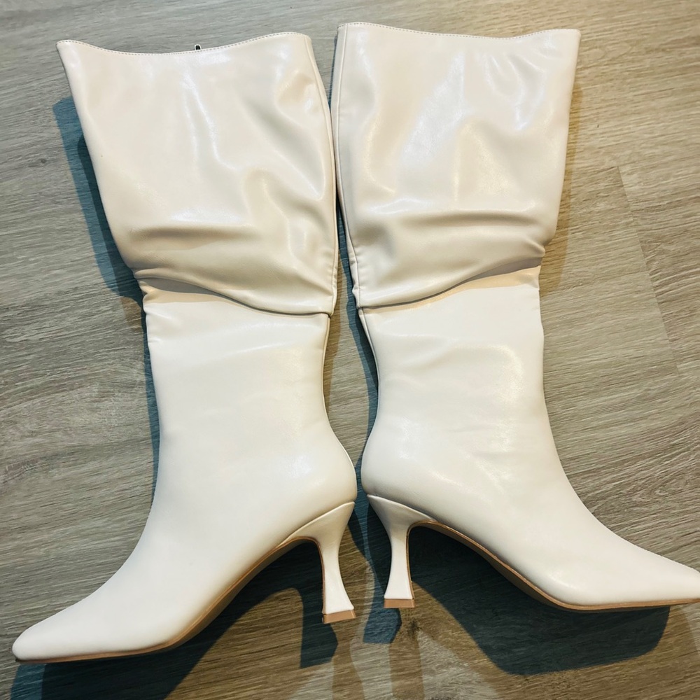 Kitten Heel Knee High Boots
